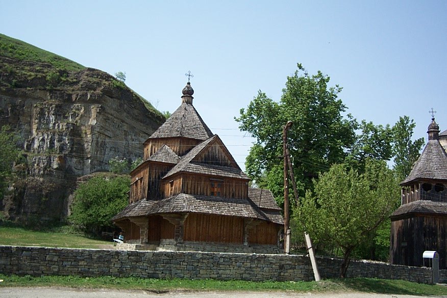 Каменец-Подольский - Крестовоздвиженская деревянная церковь на Карвасарах., Каменец-Подольский