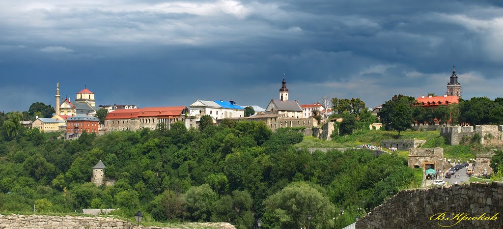 Kamenetz-Podolsk. Panorama of the old city. Каменец-Подольский. Панорама старого города., Каменец-Подольский