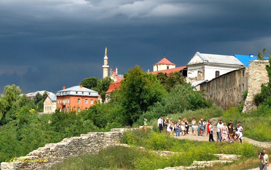 Каменец-Подольский. Вид  на старый город. Kamenetz-Podolsk. View of the old city., Каменец-Подольский