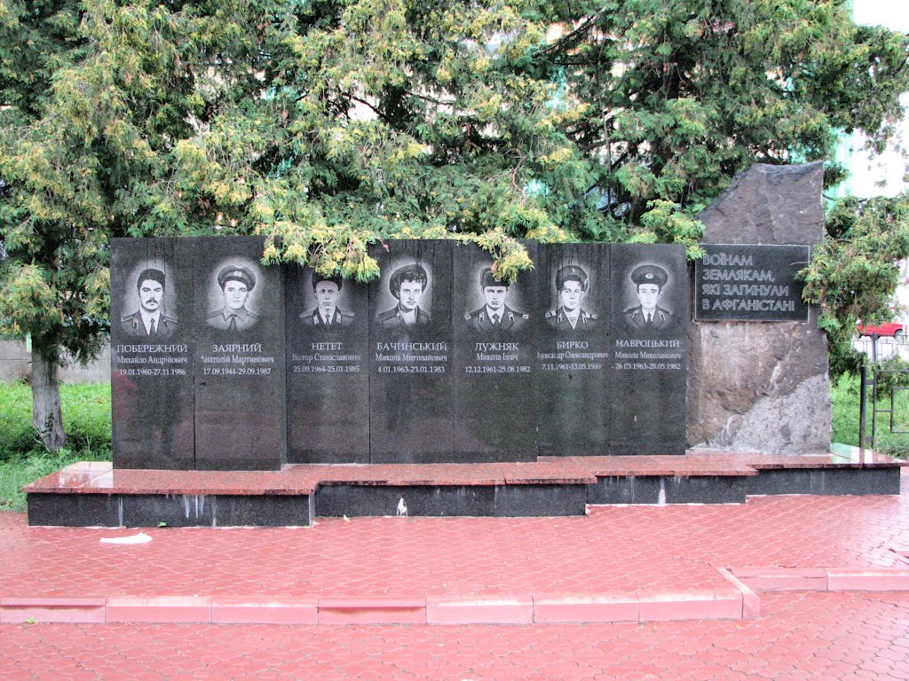 Мемориал воинам, погибшим в Афганистане. Ярмолинцы., Ярмолинцы