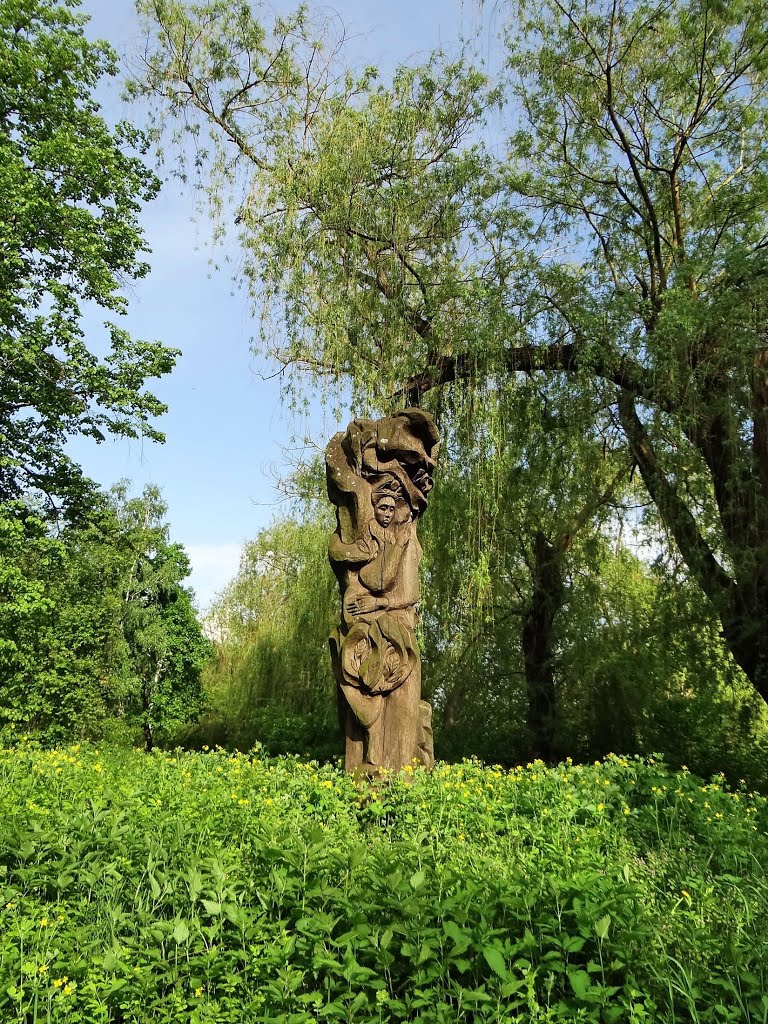 Камянка - деревяна скульптура, Kamianka - wood sculpture, Каменка