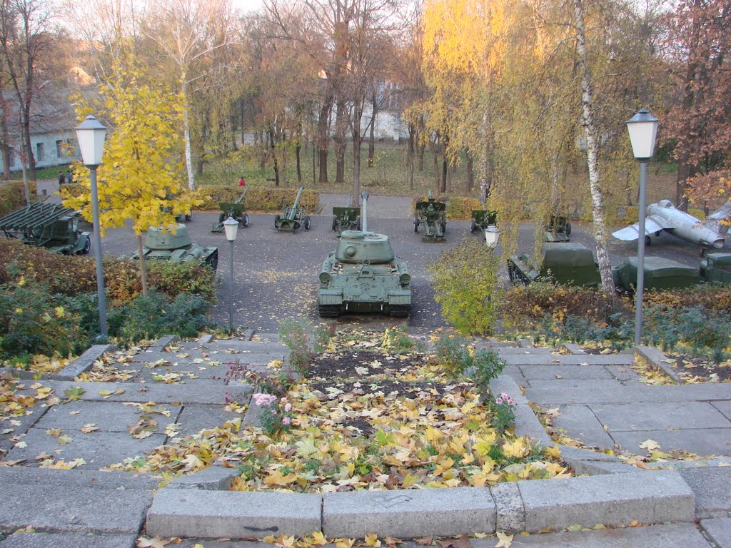 Korsun-Shevchenkivskyi. Tanks on the territory of the park, Корсунь-Шевченковский