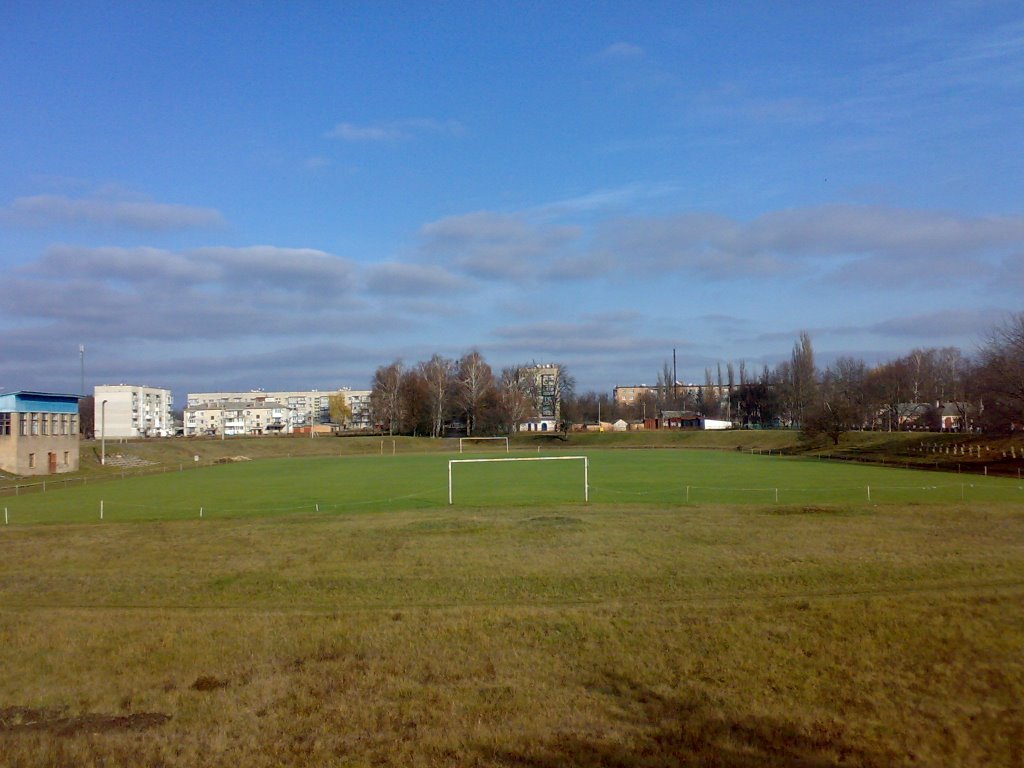 Вид на місто із стадіону, Христиновка