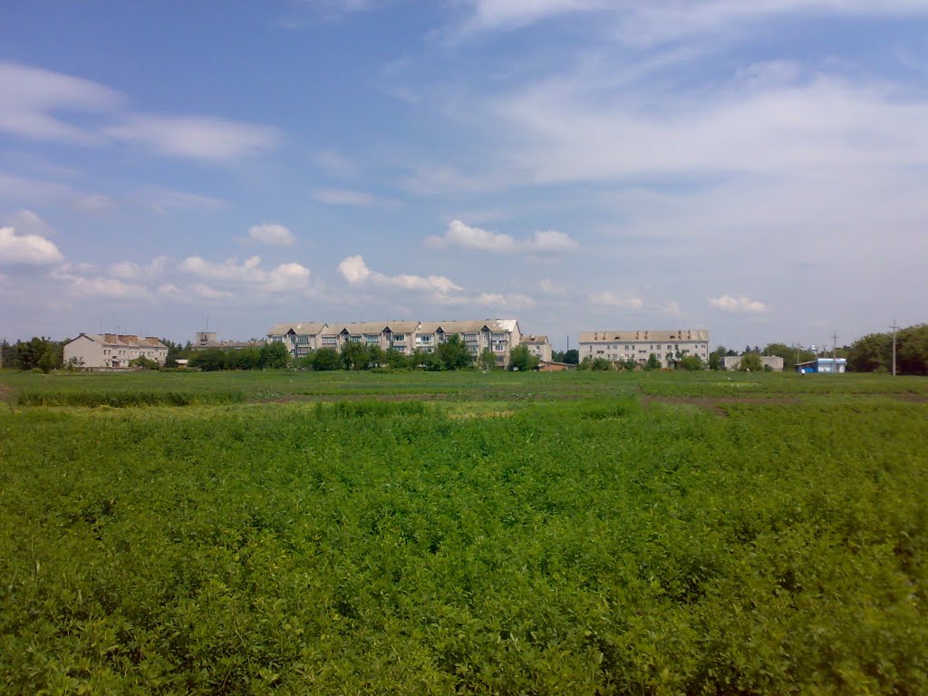 Вид на будинки в районі пожежної частини, Христиновка