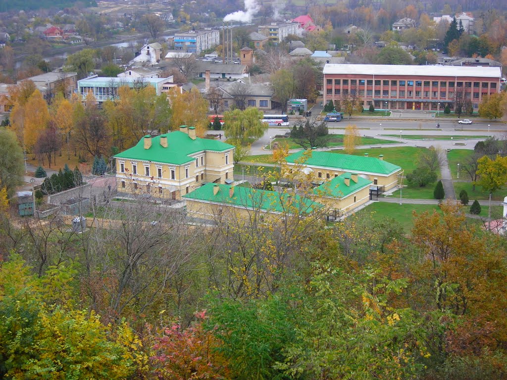 Вид на музейний комплекс з Замкової гори, Чигирин