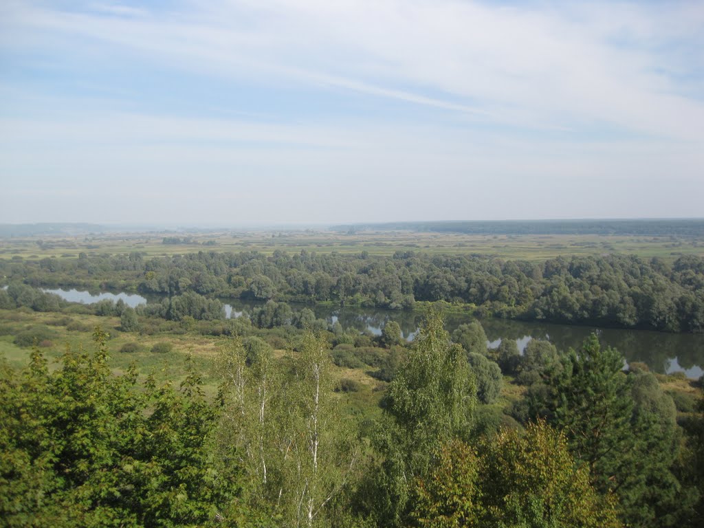 View of Desna river from monastery - Вид на Десну з монастиря, Новгород Северский