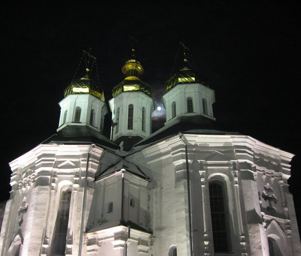 Ночной Чернигов: Екатерининская церковь, Чернигов