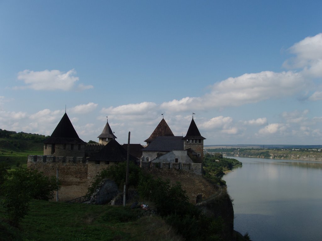 Khotyn - View on river Dnister & Castle, Хотин