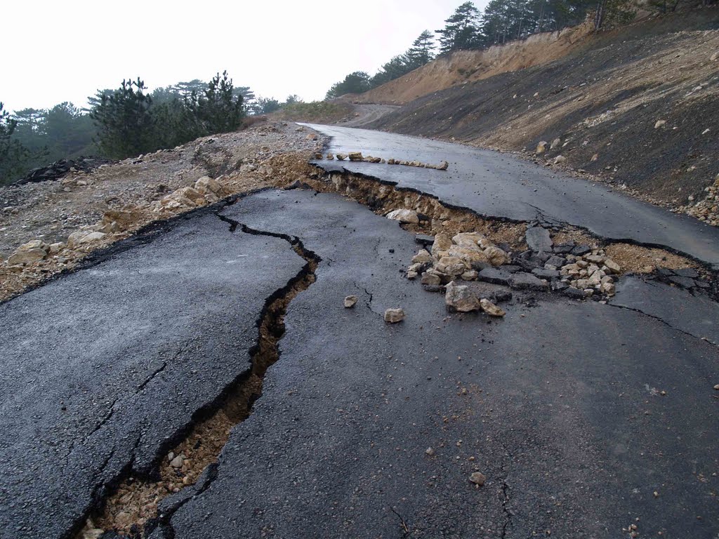 Consequences of landslide, Санаторное