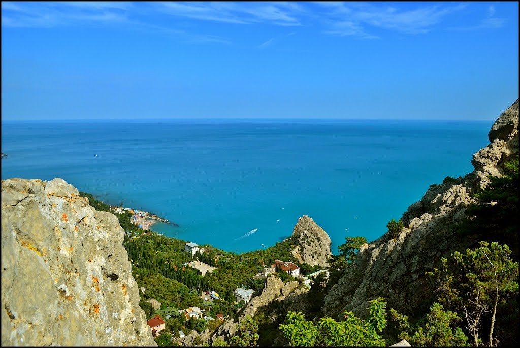 Simeiz from mount Cat Peak., Симеиз