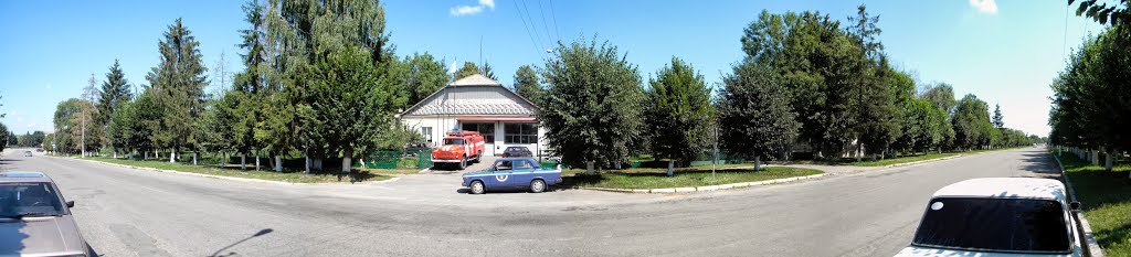 Панорама возле пожарной части, Липовец