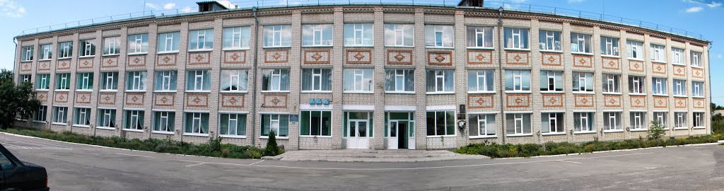 Панорама здания школы, Липовец