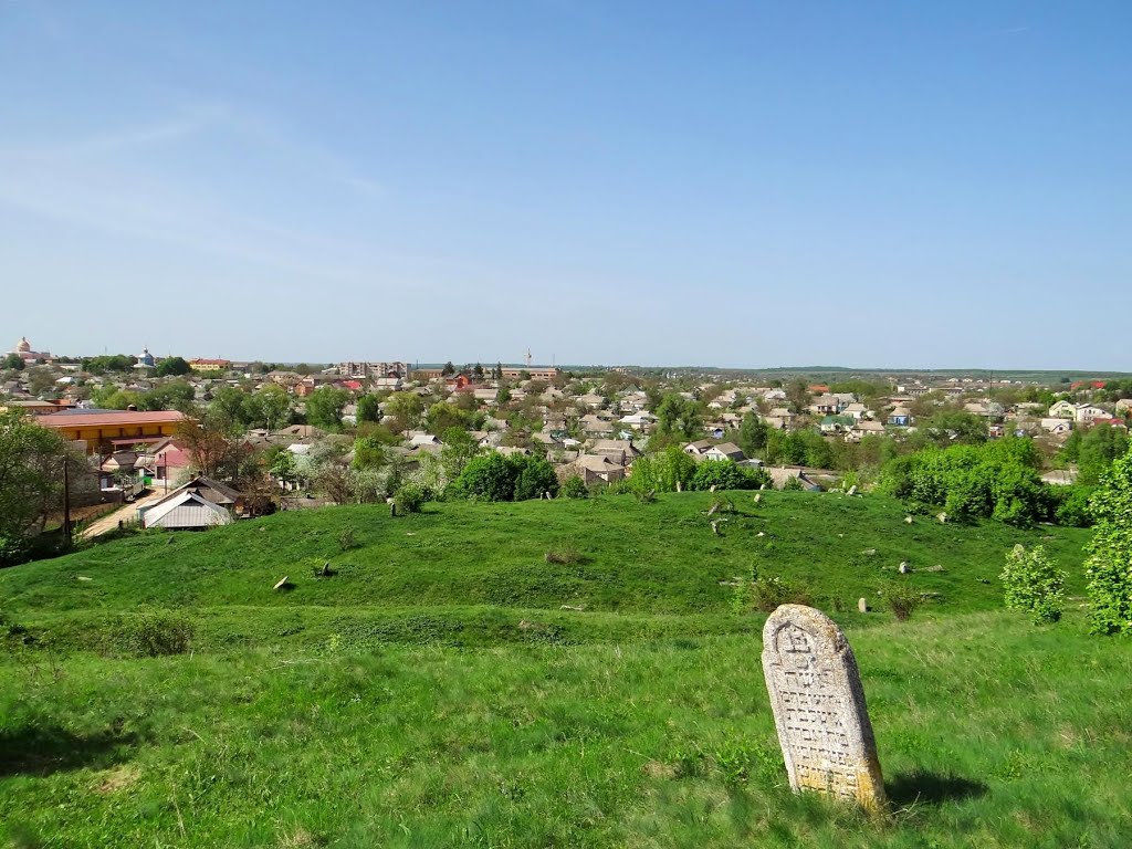 Тульчин - вид на місто з кіркуту, вид на город с еврейского кладбища, view on Tulchyn from jewish cemetery, Тульчин