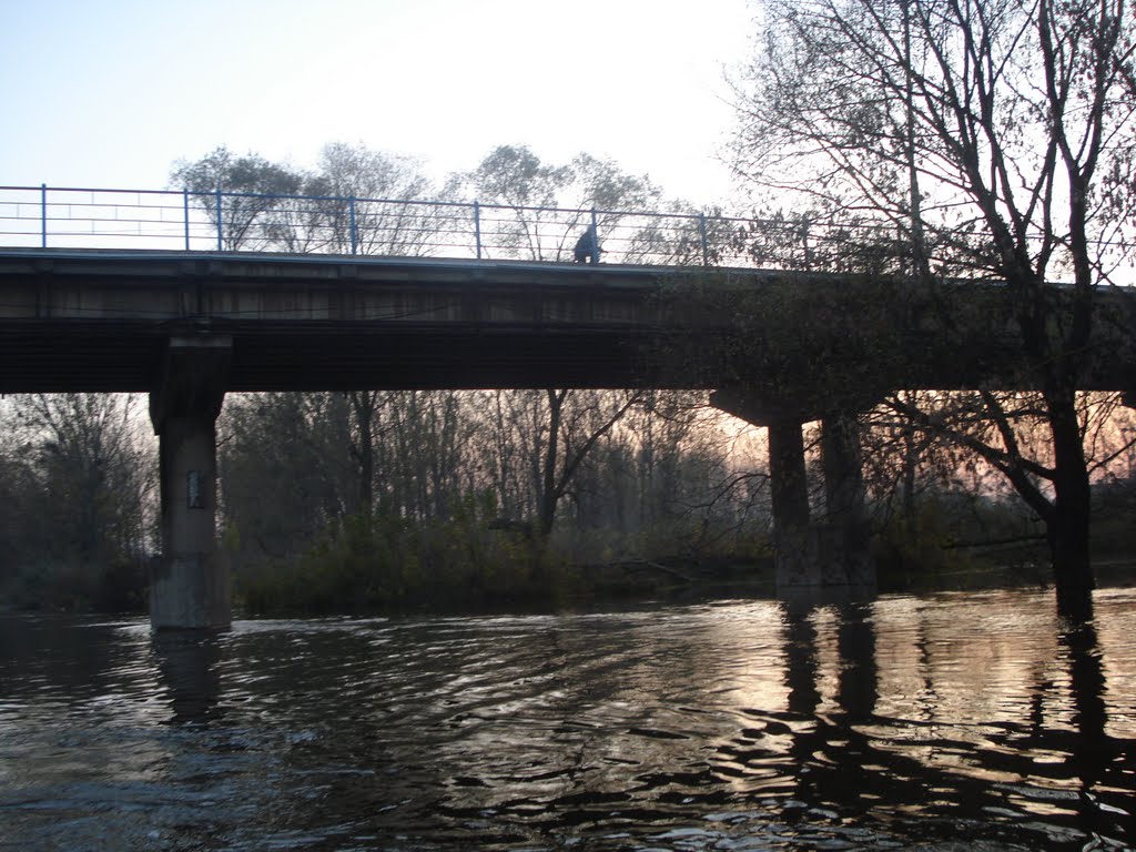 Автомобільний міст через річку Стир/El puente a través del río Styr en la ciudad Rozhishche/, Рожище