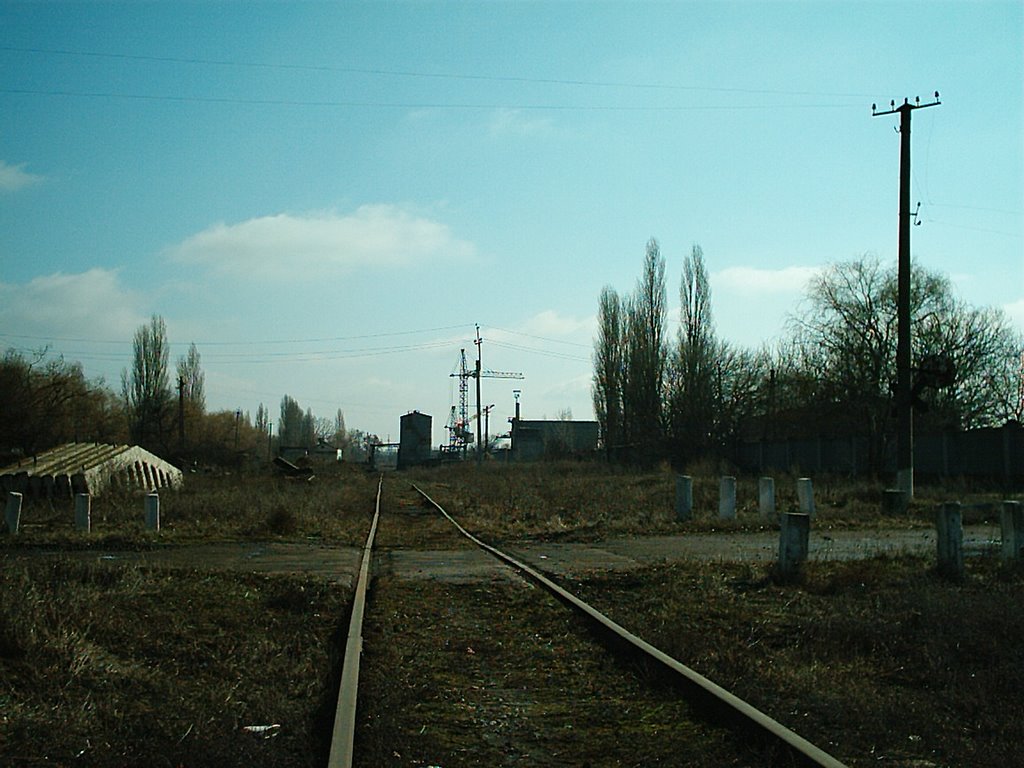 Ветка на разрушенный завод ЖБИ. 2004., Апостолово