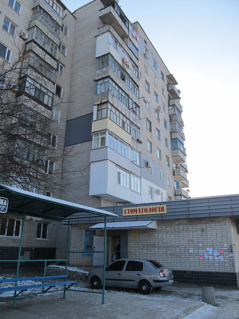 Вид на 9и этажку по ул.Ленина, Вольногорск