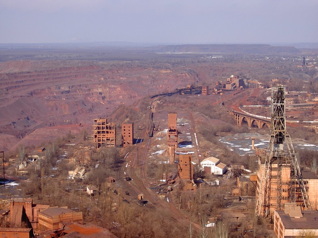 Вид с копра шахты "Гигант" (север), Кривой Рог