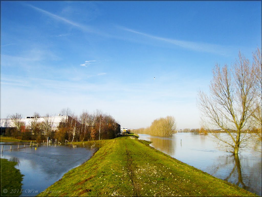 Фото High water on the river Maas, Venlo, The Netherlands в городе Венло