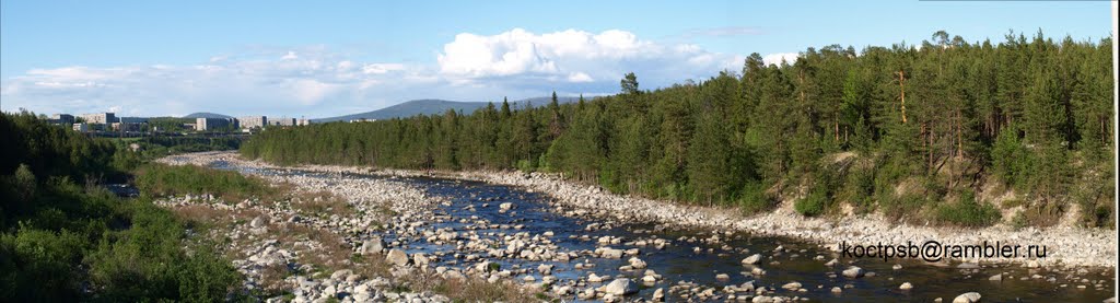   Фото Панорама Кандалакши. Река Нива - Panorama Kandalaksha. Niva river в городе Кандалакша